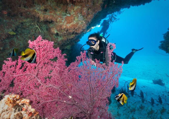potapanie Maldivy